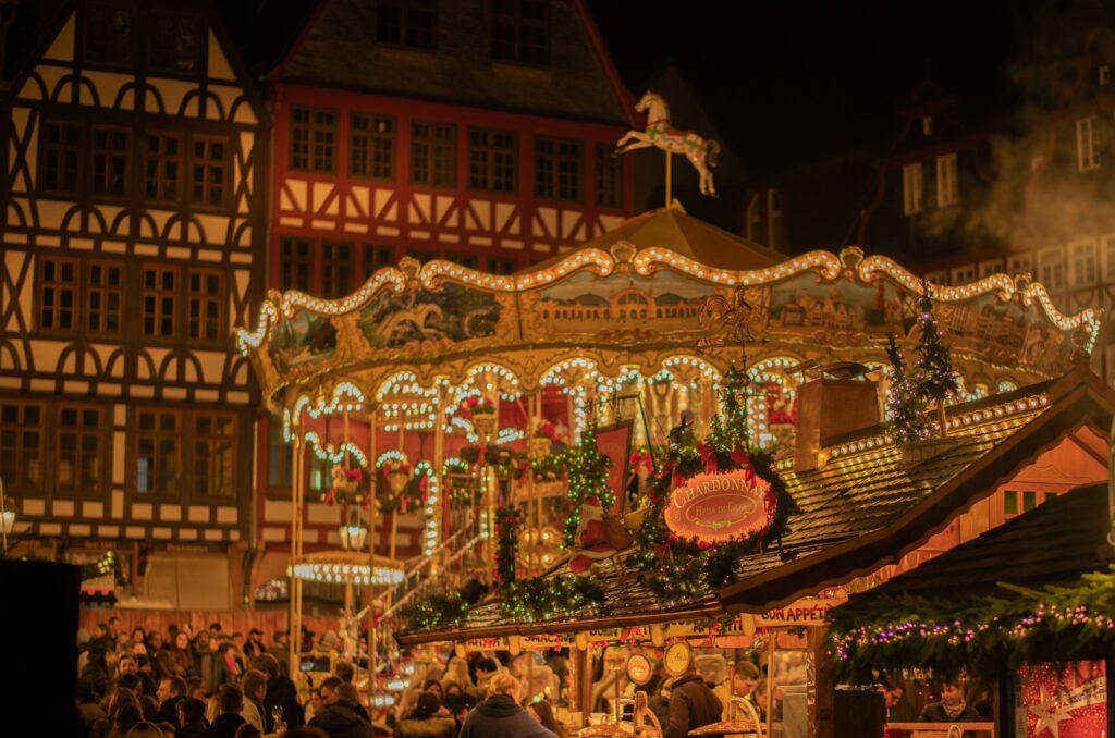 European christmas market village